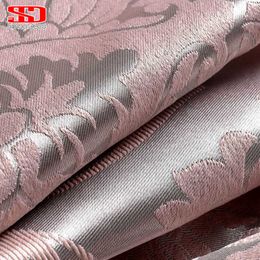 Fabric Elegant Luxury Blackout Curtain For Living Room Pink Blinds Jacquard Drapes Damask European Window Treatments Panels 210712