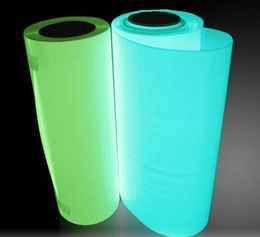 blue green lighet Decorative Stickers 1 sheet 25cmx50cm Luminous Heat Transfer Vinyl noctilucent Press Machine Tshirt Iron On HTV Printing