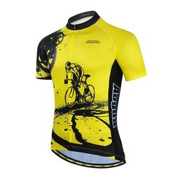 Aogda Cycling Jersey Men Bike Clothing Short Sleeve Bicycle Shirt Breathable Biking Tops Summer Breathable H1020
