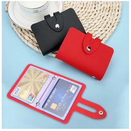 Card Holders Ladies Fashion Colour Multi-Card Slot Business Holder Simple Male And Female ID Case