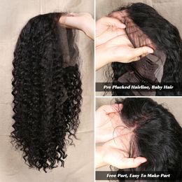 Bob Wig Cheap Short Curly Human Hair Wigs For Black Women Deep Wave Pre Plucked Wig Brazilian Hair T Part Lace Water Wave