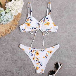 Micro Bikini Set Bikinis Push Up Swimsuit Female Swimwear Women Bathing Suit Floral Brazilian Thong Biquini Swimming 210520