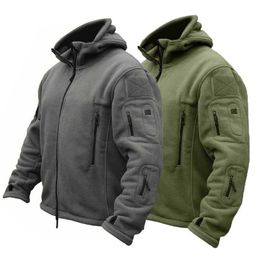 Winter Airsoft Military Jacket Men Fleece Tactical Army Green Thermal Hooded Coat Autumn Outerwear Mens Clothing 211126