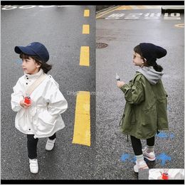 Tench Coats Outwear Baby Clothing Baby Kids Maternity Drop Delivery 2021 Girls Outerwear Tether Windbreaker Allmatch Coat Childrens Spring An