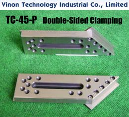 (2pcs pack) TC-45P Double-sided Clamping Parts 60x220x20+5mm, Stainless Steel Jig Tools, EDM INNOVATION Tooling for Wire-EDM machine 2.36"x8.66"x0.79"+0.2"
