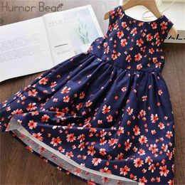 Summer Girls Dress Cotton Gorgeous Flower Sleeveless Princess Party Fashion Baby Kids Clothing 210611