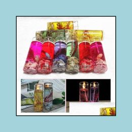 Candles Decor Home Gardencreative Colorf Sea Shells Jelly Environment Crystal Wax Transparent Glass Candle Diy Decorate Birthday Celebrati