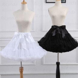 White Short Women Tulle Petticoat Crinoline Vintage Wedding Bridal Petticoat Underskirt