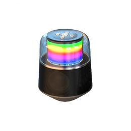 New S6 Cylinder Colourful Light Bluetooth-compatible Speaker RGB Light Effect Speaker Home Diaphragm Plug Cartoon Speaker