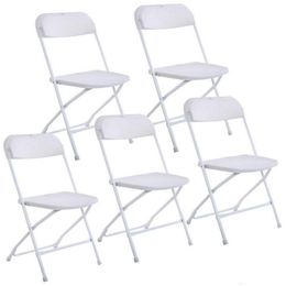 Stock-Kunststoff-Klappstühle Hochzeits-Party-Event-Stuhl kommerzielle Weiß