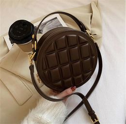 Hot Hand bag Rhombus Chocolate Square Round Cake evening bag 2022 New Korean Fashion One Shoulder Messenger Waist Bags