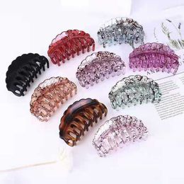 Women Fashion Korean Version Stylish Simplicity Geometric Clamps Hair Claws Multi-color Plastic Clips Hair Accessories