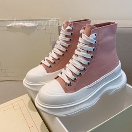 Designer Platform Sneakers 2021 Fall Ladies Casual Shoes High Quality Canvas Vamp Sheepskin Insole Europe and America Fashion Trend MQ082488