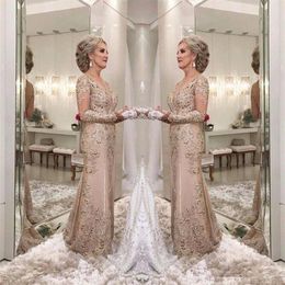 of the Mother Bride Dresses 2021 A Line Sheer Long Sleeves Formal Godmother Evening Wedding Party Guests Gown Plus Size Custom Made Godmor