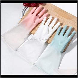 Disposable Sile Household Heat-Resistant Scrubber Rubber Gloves Kitchen Cleaning Tools1 P0Bcz D4Ory