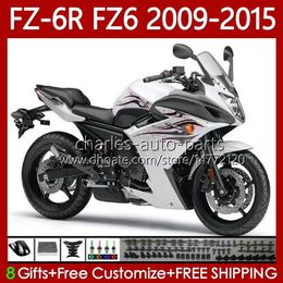 OEM Bodys For YAMAHA FZ 6R 6N 6 FZ6 R N 600 FZ-6R 2009-2015 Bodywork 103No.145 FZ600 Black white FZ6R FZ6N 2009 2010 2011 2012 2013 2014 2015 FZ-6N 09 10 11 12 13 14 15 Fairing