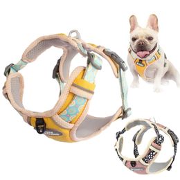 Dog Harness No Pull Reflective Vest Adjustable Breathable Pet For Small Large s Outdoor Running Training 211022