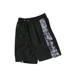 Men Loose Drawstring Beach Shorts Summer Casual Short Hip Hop Anime Champ Oversized Basketball Sweatpants 5XL 210713