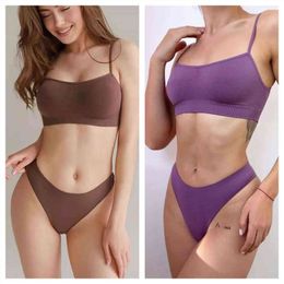 NXY sexy set Comfort Women Bra Set Seamless and Panty Sexy Underwear Lingerie Ribbed Crop Top Female Fitness ssiere lette 1128