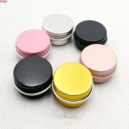 5g 10g Aluminum Jar Pink Black Silver Empty Lip Gloss Tin Bottle Cosmetic Face Mask Cream Balm Packaging Small Containersgood qty