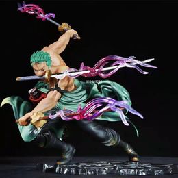 Action Toy Figures One Piece 21CM Figure GK Roronoa Zoro Action Figures Anime Figurine Manga Model Decoration Collection Cartoon DIY Kids Toys Gift