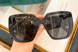Square Oversized Sunglasses 0956 Black Grey Lens Sonnenbrille Eyewear Accessories Men Fashion Sun glasses with Box
