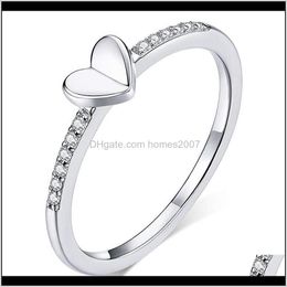Jewelryexquisite Sier Colour Love Heart Rings For Women Wedding Engagement Anniversary Zircon Letter 8 Shape Infinity Jewellery Drop Delivery 20