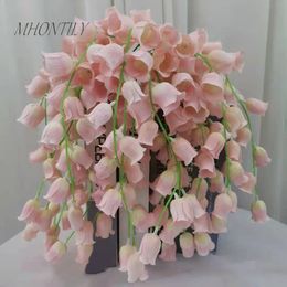 10Pcs/lot Simulation 9 Heads Small Lily of The Valley Fake Silk Flowers for Home Wedding Decoration Window Layout Flower String