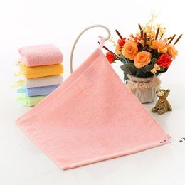 newKindergarten Face Towel Square Wiping Hands Plain Bamboo Fibre Small Wipe Hand Towels 25*25CM EWE5984