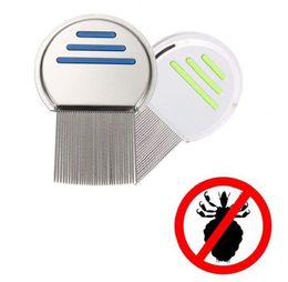 Stainless Steel Terminator Lice Flea Cat Comb Kids Hair Rid Headlice Super Density Teeth Remove Nits Pet Comb SN6127