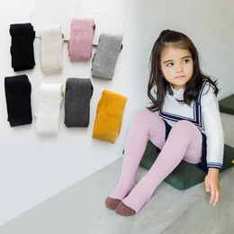 Spring Autumn Baby Pantyhose Solid Color Leggings For Girls 1-12Years Old 210529