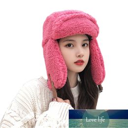 Women's Winter Thickened Warm Cashmere Russian Caps Korean Fashion Ushanka Earflap Pilot Hat Men's Trend Bomber Hat Adjustable Factory price expert design Quality