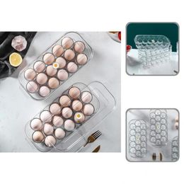 Storage Bottles & Jars Useful Egg Organiser Stackable Box Airtight Large Capacity 16 Grids Temperature Resistant Tray