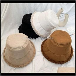Wide Brim Caps Hats, Scarves & Gloves Fashion Aessoriesbucket Hats For Women, Trendy Japan Faux Fur Sun Fishing Fishmen Winter Bucket Hat Fur