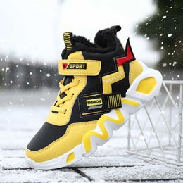 Winter Children Shoes for Boy Sneakers Kids Casual Shoes Leather Running Footwear Trainers Snowfield Fashion Warm Cotton Shoes G1025