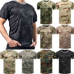 Men Tactical Military Army Camouflage T Shirt Short Sleeve Summer Casual Tees O neck Top shirt streetwear Clothing 210716