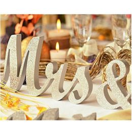 Party Decoration Practical Mr & Mrs Sign Wedding Love Table Decorations Wooden Letters Po Props Banner