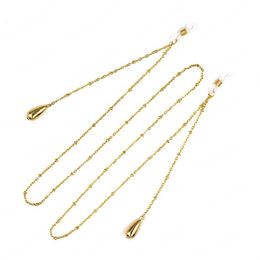 Gold Glasses Chain for Women Round beads Lanyard Fashion Glasses Strap Sunglasses Cords Casual Accessories