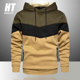 Brand Hoodie Men Patchwork High Quality Autumn Winter Sweatshirts Men's Hip Hop Hooded Streetwear Hoodies Male Top EU Size 210819