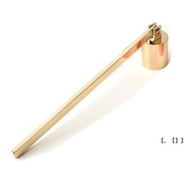 NEWStainless Steel Candle Flame Snuffer Wick Trimmer Tool Multi Colour Put Out Fire on Bell Easy To Use RRF12469