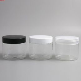 New 20 x 180ml Empty Clear PET Jars Containers with plastic lids 6oz Transparent Plastic Cosmetic Contaier sealgood