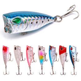 1PCS Mini Popper Fishing lure Model Hard Bait 7 colors 12# Hook Popper 4cm 3.3g Floating Top Water Baits 812 Z2