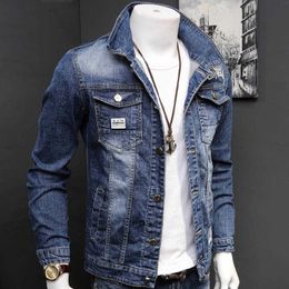 Hot 2021 fashion 3D embroidery Men\'s denim jacket spring autumn men\'s Korean trendy students Slim handsome denim jacket men X0621