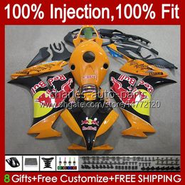 Injection Mould Fairings For HONDA CBR1000 CBR 1000 RR CC 12-16 Yellow red 50No.132 Body CBR 1000RR 1000CC 2012 2013 2014 2015 2016 CBR1000RR 12 13 14 15 16 OEM Fairing