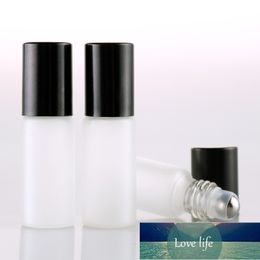 Wholesale 5ML Travel Frosted Glass Roll on Perfume Bottle For Essential Oils Empty Cosmetic Vial