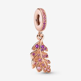 100% 925 Sterling Silver Oak Leaf Dangle Charms Fit Original European Charm Bracelet Fashion Women Wedding Engagement Jewellery Accessories