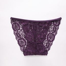 Sexy Ladies Exotic Lingeries Intimates Woman Panties Pants Black Lace Briefs Women's Low Waist See Through Breathable Underwear G-Strings Thongs Tangas