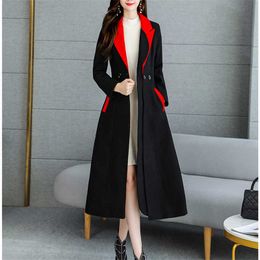 Korean Fashion Style Elegant Winter Fall Winter Cardigan Women Cashmere Woollen Coat 210930