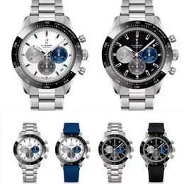 Wristwatches 2022 Brand Stainless Steel Man Watch Quartz 6 Needle Chronograph Multifunction Bussiness Fashion Date Women Nylon Wristwatch