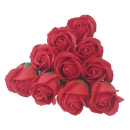 Dropshipping Dia4.5cm Soap Rose Heads Beauty Wedding Valentine's Day Gift Wedding Bouquet Home Decoration Hand Flowers